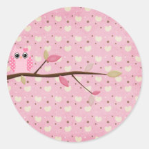 Wise Owl Round Stickers