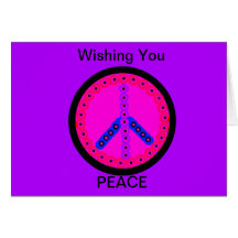 wishing you pease greeting card
