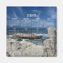 Wispy Clouds Over The Rocks; 2012 Calendar Magnets