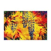 Wisteria Abstract Canvas Prints