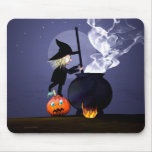 Witch and Cauldron Mouse Pads