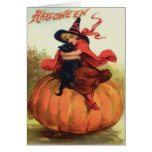 Witch & Black Cat Greeting Card