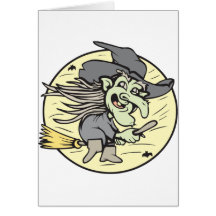 Witch!  Customisable! Greeting Cards