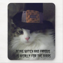 Witch & Famous Cat Mousepad