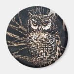 Witch in Owl Form Fridge Magnet