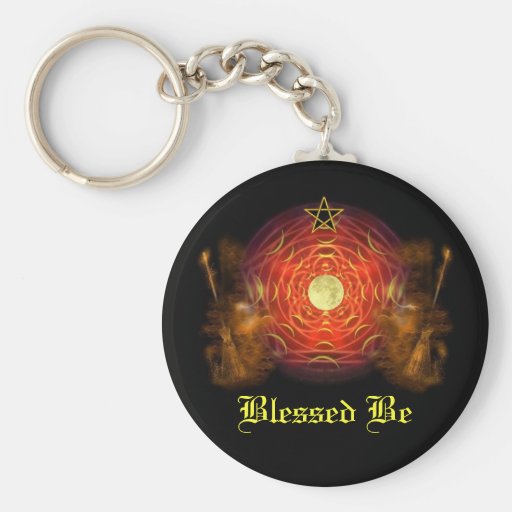 Witch Magic Pentagram Keychain