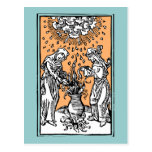 Witches Brewing in a Cauldron Post Card