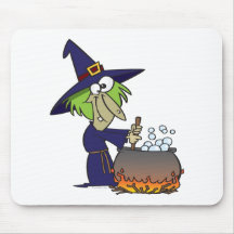 witchs brew halloween cartoon mouse pads