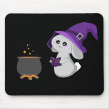 Witchy Bunny Mouse Pads