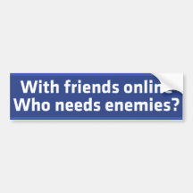 With Friends Online Bumper Sticker