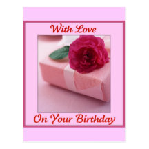 With Love on your Birthday Postcard