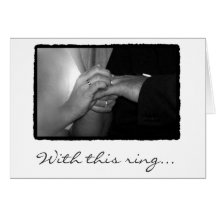 With this ring greeting card