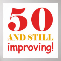 Witty Aging 50th Birthday Gifts Poster