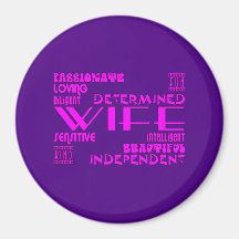 Wives Wedding Anniversary Birthday Party Qualities Magnets