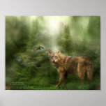 Wolf - Forest Spirit Art Poster/Print