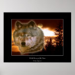 WOLF MOON Art Poster