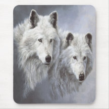 Wolf Snow Buddies Mousepad