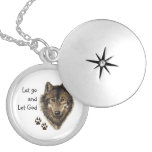 Wolf Strength Quote Let Go and Let God Pendants