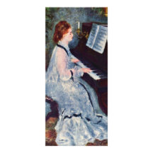 Woman At The Piano By Pierre-Auguste Renoir Customized Rack Card