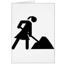 woman at work greeting cards