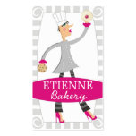 Woman baker pastry chef cookies business cards business cards