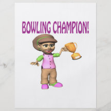 Woman Bowling Champion Personalised Flyer
