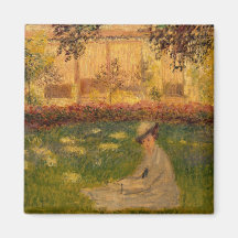 Woman in a Garden, 1876 Magnet