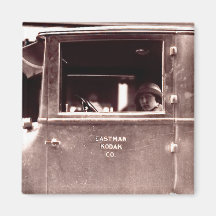 Woman in Eastman Kodak Co. Car Refrigerator Magnet