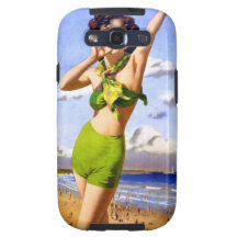 Woman in Swimsuit at the Beach Galaxy S3 Covers