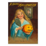 Woman & Jack O' Lantern Greeting Cards