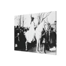 Woman on Horse Woman's Suffrage Parade Photograp Stretched Canvas Prints
