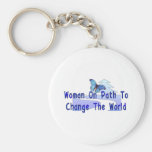 Woman On Path Key Chain