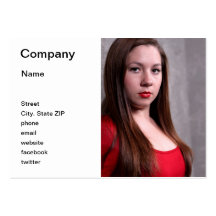 Woman Red Dress Business Card Templates