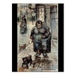Woman Walking Her Dog by Vincent Van Gogh Post Cards