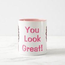 Woman Wearing Curlers Coffee Mugs