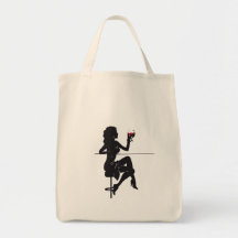 Woman-Wine Canvas Bags