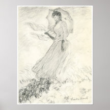 Woman With a Parasol, 1891 Posters
