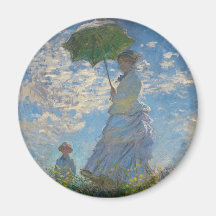 Woman with a Parasol by Claude Monet Fridge Magnet