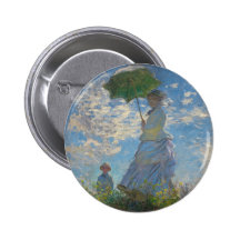 Woman with a Parasol by Claude Monet Pin