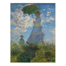 Woman with a Parasol by Claude Monet Postcard