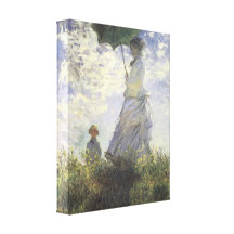 Woman with a Parasol by Monet Wrapped Canvas Stretched Canvas Print