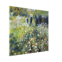 Woman with a Parasol in a Garden, Renoir Stretched Canvas Prints