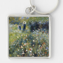 Woman with a Parasol in a Garden, Renoir Key Chain