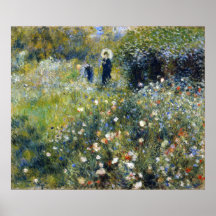 Woman with a Parasol in a Garden, Renoir Posters
