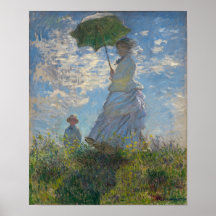 Woman with a Parasol - Madame Monet and Her Son Posters