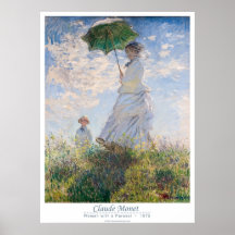 Woman with a Parasol - Madame Monet and Her Son Print