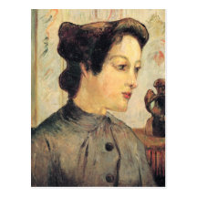 Woman with hair knots - Paul Gauguin Postcards