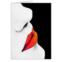 Woman's Red Lips (1) Greeting Cards