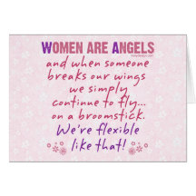 Women are Angels Greeting Cards