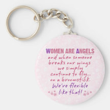 Women are Angels Keychain